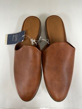 Universal Thread Men's Tan Leather Slip-On Mules